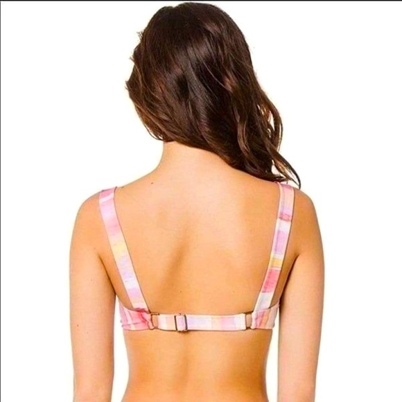 BECCA by Rebecca Virtue Cabana Bandeau Bikini Swimsuit Top in Sunset Dye - Picture 2 of 8